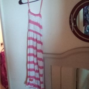 Pink and white dress